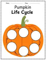 Aperçu - Matériel pour travaux manuels / dessin - Pumpkin Life Cycle Craft - Kürbis-Lebenszyklus-Basteln - Page 1
