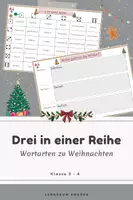 Vorschau - Arbeitsblätter - Spielend Wortarten lernen - Sprachspiel zu Weihnachten mit Selbstkontrolle - Deckblatt