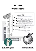 Vorschau - Stationenlernen - ARTICLES A, AN Worksheets · Englisch 5. Klasse - Seite 1