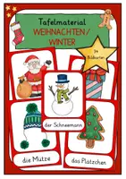 Vorschau - Präsentationen/Tafelbilder - Tafelmaterial / Wortkarten: Weihnachten /Winter - Deckblatt