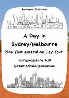 Vorschau - Arbeitsblätter - A Day in Sydney/Melbourne - Plan Your Australian City Tour - Deckblatt