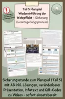 Vorschau - Stundenentwürfe - Wehrpflicht Planspiel | Teil 5: Sicherung - Deckblatt