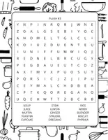 Vorschau - Arbeitsblätter - Cooking Kitchen Baking Food - Wortsuche Englisch Rätsel - Seite 2