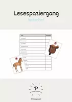 Vorschau - Arbeitsblätter - Lesespaziergang: Reiterhof - Deckblatt