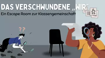 Vorschau - Stationenlernen - Escape Room-Das verschwundene WIR (Klassengemeinschaft) - Deckblatt