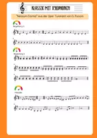 Vorschau - Arbeitsblätter - Klassik mit Xylophonen Nessum Dorma Oper Turandot - Deckblatt