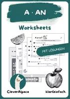Vorschau - Stationenlernen - ARTICLES A, AN Worksheets · Englisch 5. Klasse - Deckblatt