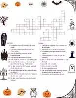 Aperçu - Jeux - French Halloween crossword and word search Vocabulary - Page 3
