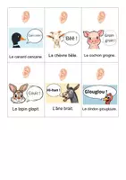 Aperçu - Apprentissages en autonomie - Familles d’animaux et leurs cris (niveau 2) - Page 2
