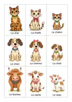 Aperçu - Jeux - Familles d’animaux et leurs cris (niveau 1) : maternelle, cycle 2 - Page de couverture