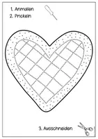 Vorschau - Mal- und Bastelvorlagen - 8 Lebkuchen Prickelbilder – Weihnachten Bastelvorlagen zum Prickeln und Ausmalen (PDF, A4, farbig & schwarz-weiß) - Seite 3