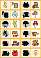Vorschau - Spiele - Herbst-Lernspiel (Zuordnungsspiel, visuelle Wahrnehmung), Vorschule, Klasse 1, Förderschule - Seite 1