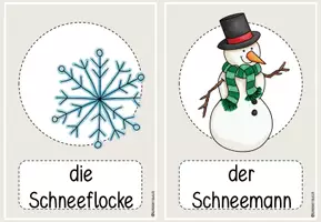 Vorschau - Fördermaterial/Inklusion - Winter Bild- und Wortkarten DaZ Anfangsunterricht - Seite 3