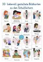 zapowiedź - karty obrazkowe przedmioty szkolne – język niemiecki Deutsch - strona 1