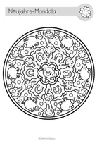 Vorschau - Mal- und Bastelvorlagen - Neujahr und Silvester – Ausmalbilder und Mandalas | 5 Malvorlagen mit Glücksbringern - Seite 2