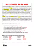 Vista previa - Hojas de trabajo - HALLOWEEN EN FRANCE – Compréhension écrite - página 2