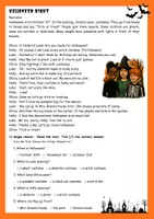 Vorschau - Arbeitsblätter - Halloween (vocabulary, reading + song) - Seite 1