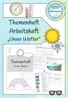 Vorschau - Arbeitsblätter - Themenheft/Forscherheft/Lernwerkstatt Wetter - Deckblatt