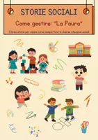 anteprima - Materiale di supporto/inclusione - Storie Sociali - Come gestire: "La Paura" - Pagina di copertina