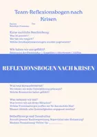 Vorschau - Lehrpläne/Lehrermaterial - Team-Reflexionsbogen nach Krisen - Deckblatt
