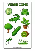 anteprima - Clipart / Immagini originali - VERDE COME 🐊🪴🥝 IMMAGINI DA COLORARE - Pagina di copertina