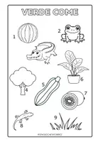 anteprima - Clipart / Immagini originali - VERDE COME 🐊🪴🥝 IMMAGINI DA COLORARE - Pagina 1