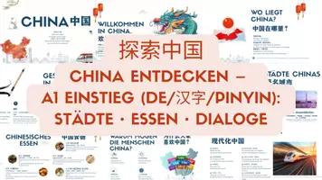Vorschau - Stundenentwürfe - Chinesisch Lernen für Anfänger & Kinder: Farben, Zahlen, Tierkreiszeichen & Glückssymbole – Komplettes Materialpaket mit Ausmalbildern, Übungen und Geschichten 🇨🇳🎉 (wachsendes Packet) - Seite 1