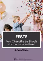 Vorschau - Arbeitsblätter - Feste ⎮ Von Chanukka bis Diwali - Lichterfeste weltweit - Deckblatt