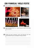 Vorschau - Arbeitsblätter - Feste ⎮ Von Chanukka bis Diwali - Lichterfeste weltweit - Seite 1