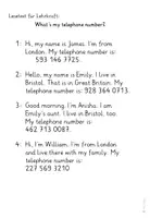 Vorschau - Arbeitsblätter - My telephone number - Hörtext und Partnerarbeit Englisch - Seite 3