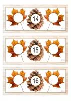 Vista previa - Tarjetas / Manipulativos - Números vecinos 11-20 (otoño) - página 1