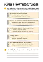 Vorschau - Arbeitsblätter - Arbeit mit dem Duden/ Wörterbuch: Wortbedeutungen finden - Seite 1