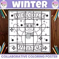 Aperçu - Jeux - Affiche Collaborative Saison d’Hiver à Colorier - Page 3