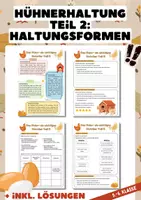 Vorschau - Arbeitsblätter - Hühnerhaltung- Teil 2 | Das Huhn als Nutztier: Unterrichtsreihe "Tiere in unserem Umfeld", Biologie 5.-6. Klasse - Deckblatt