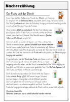 Vorschau - Unterrichtsreihen - Fabel „Der Fuchs und der Storch“ – Nacherzählung üben mit Leitwörtern, Moral - Seite 1