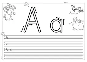 Vorschau - Arbeitsblätter - Buchstaben schreiben lernen Druckschrift - Seite 2