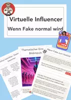 Vorschau - Stundenentwürfe - Virtuelle Influencer & KI – die digitale Zukunft entdecken - Deckblatt