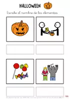 Vista previa - Refuerzo / NEE / Materiales de apoyo - Vocabulario Halloween pictogramas - página 2