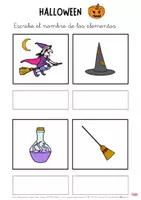 Vista previa - Refuerzo / NEE / Materiales de apoyo - Vocabulario Halloween pictogramas - página 3