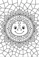 Vorschau - Mal- und Bastelvorlagen - 25 Ausmalbilder Dino - Seite 1