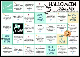 Vorschau - Arbeitsblätter - Würfelspiel - Halloween | 6 ZEITEN MIX - Seite 2
