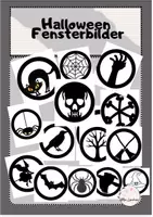 Vorschau - Mal- und Bastelvorlagen - Halloween Fensterbilder - Deckblatt