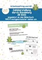 Vorschau - Arbeitsblätter - Arbeitsauftrag und Lernziel zur Zahlraumerweiterung bis 1000 - Deckblatt