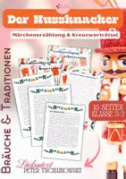 Vorschau - Arbeitsblätter - Der Nussknacker – Märchentext & Kreuzworträtsel - Deckblatt