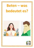 Vorschau - Arbeitsblätter - Materialpaket (Die Bedeutung von Kreuz, christlichem Glauben und Gebet) - Seite 1