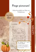 Vorschau - Arbeitsblätter - Latein_Kürbis_Ausmalbild_Perfektformen - Deckblatt