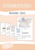 Vorschau - Merkblätter - Dienstkarten, Kunst, Aufräumkarten, Wasserfarben - Deckblatt