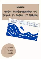 Vorschau - Arbeitsblätter - Kreative Beziehungsanalyse am Beispiel des Romans "22 Bahnen" (Caroline Wahl) - Deckblatt
