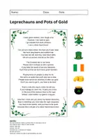 Vorschau - Arbeitsblätter - Leprechauns and Pots of Gold: Reading (English) - Seite 1
