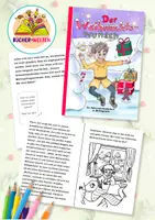 Vorschau - Mal- und Bastelvorlagen - Adventskalender-Buch Weihnachten: Klassenlektüre „Der Weihnachtswunsch“ mit 24 Kapiteln und Aufgaben - Deckblatt